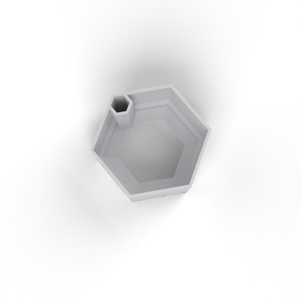 hexagon planter rock pattern view 4